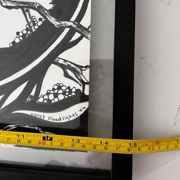 Hand-Drawn Bird Zentangle Alcohol Marker Art by Leah Jurim – Violet Floodlights - Picture 7 of 10